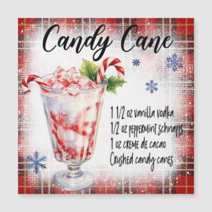 Candy Cane Cocktail Magnetische Kaart