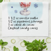 Candy Cane Cocktail Recept Vakantie Theedoek (Gevouwen)