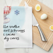 Candy Cane Cocktail Recept Vakantie Theedoek (Quarter Fold)