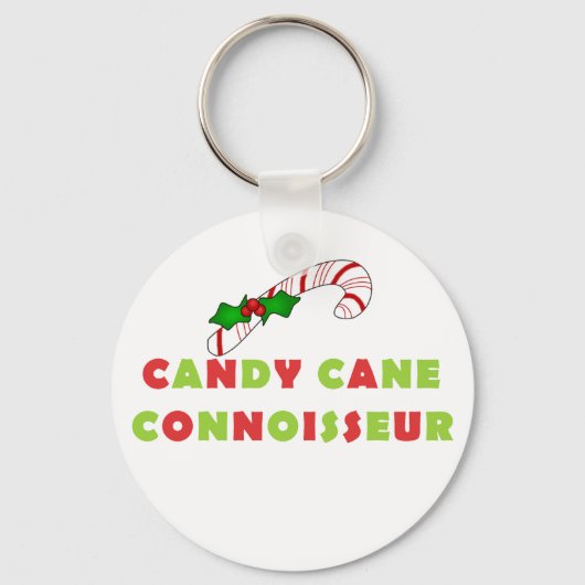 Candy Cane Connoissuer Tshirts en geschenken Sleutelhanger (Voorkant)