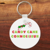 Candy Cane Connoissuer Tshirts en geschenken Sleutelhanger (Voorkant)