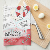 Candy Cane Cookies DIY-kerstrecept Theedoek (Quarter Fold)