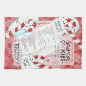 Candy Cane Cookies DIY-kerstrecept Theedoek (Horizontaal)