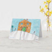 Candy Cane Cottage - KidsArt voor CHOC Kaart (Gele Bloem)