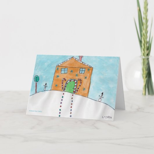 Candy Cane Cottage - KidsArt voor CHOC Kaart (Voorkant)