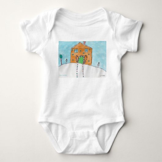 Candy Cane Cottage - KidsArt voor CHOC Romper (Voorkant)