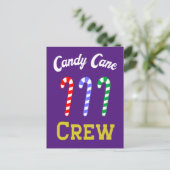 Candy Cane Crew Briefkaart (Staand voorkant)