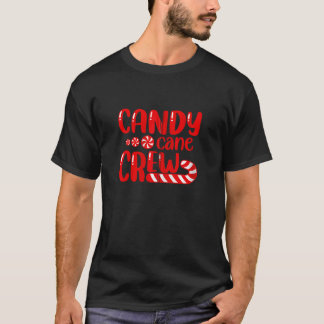 Candy Cane Crew Candy Xmas Pyjama Matchende Famili T-shirt