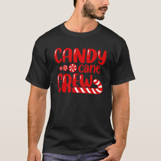 Candy Cane Crew Candy Xmas Pyjama Matchende Famili T-shirt
