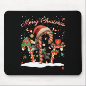 Candy Cane Crew Christmas Elf Hat Santa Holiday De Muismat (Voorkant)