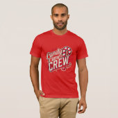 Candy Cane Crew Christmas Family Holiday Matching  T-shirt (Voorkant volledig)
