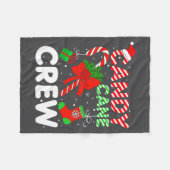 Candy Cane Crew Christmas Funny Xmas Matching Fami Fleece Deken (Voorkant (Horizontaal))