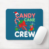 Candy Cane Crew Christmas Funny Xmas Matching Fami Muismat (Met muis)
