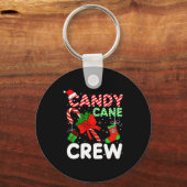 Candy Cane Crew Christmas Funny Xmas Matching Fami Sleutelhanger (Voorkant)