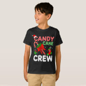 Candy Cane Crew Christmas Funny Xmas Matching Fami T-shirt (Voorkant volledig)