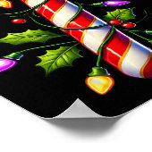 Candy Cane Crew Christmas Light Familie Kerstman Poster (Hoek)
