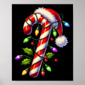 Candy Cane Crew Christmas Light Familie Kerstman Poster (Voorkant)