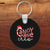 Candy Cane Crew Christmas Squad Xmas Familie Match Sleutelhanger (Voorkant)