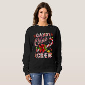 Candy Cane Crew Family Christmas Matching Group Ou Trui (Voorkant volledig)