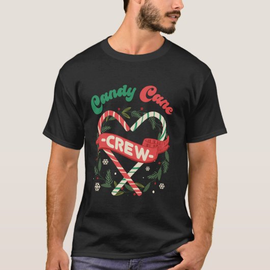 Candy Cane Crew Family Christmas Squad Matching Ca T-shirt (Voorkant)
