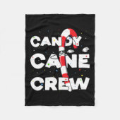 Candy Cane Crew Fun Christmas Snoep Liefhebber Dan Fleece Deken (Voorkant)