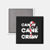 Candy Cane Crew Fun Christmas Snoep Liefhebber Dan Magneet (Voorkant / Achterkant)