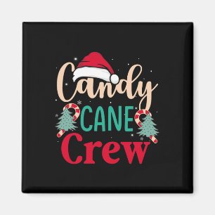 Candy Cane Crew Fun Christmas Snoep Lover Xmas Wom Magneet