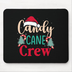 Candy Cane Crew Fun Christmas Snoep Lover Xmas Wom Muismat
