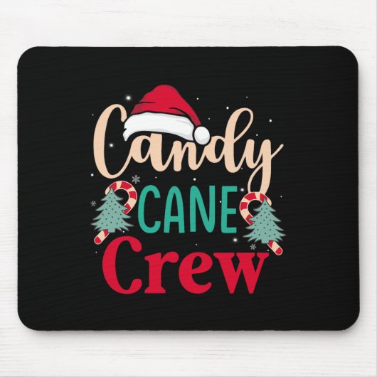 Candy Cane Crew Fun Christmas Snoep Lover Xmas Wom Muismat (Voorkant)