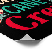 Candy Cane Crew Fun Christmas Snoep Lover Xmas Wom Poster (Hoek)