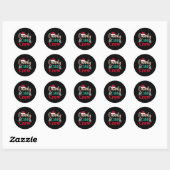 Candy Cane Crew Fun Christmas Snoep Lover Xmas Wom Ronde Sticker (Vel)