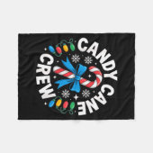 Candy Cane Crew Funny Christmas Candy Lover X-mas  Fleece Deken (Voorkant (Horizontaal))