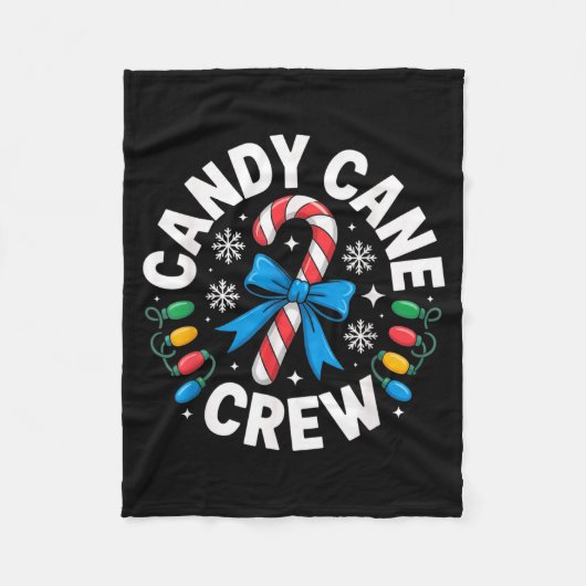 Candy Cane Crew Funny Christmas Candy Lover X-mas  Fleece Deken (Voorkant)