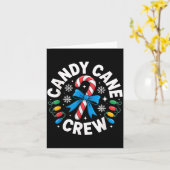 Candy Cane Crew Funny Christmas Candy Lover X-mas Kaart (Gele Bloem)