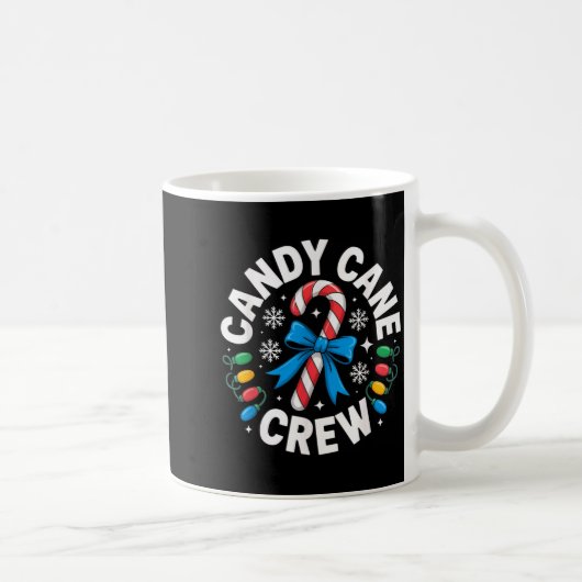 Candy Cane Crew Funny Christmas Candy Lover X-mas Koffiemok (Rechts)