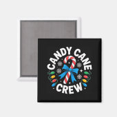 Candy Cane Crew Funny Christmas Candy Lover X-mas  Magneet (Voorkant / Achterkant)