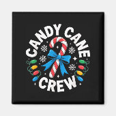 Candy Cane Crew Funny Christmas Candy Lover X-mas Magneet (Voorkant)