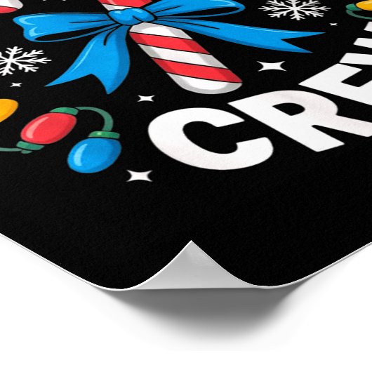 Candy Cane Crew Funny Christmas Candy Lover X-mas  Poster (Hoek)