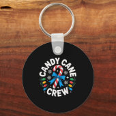 Candy Cane Crew Funny Christmas Candy Lover X-mas Sleutelhanger (Voorkant)