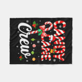 Candy Cane Crew Funny Christmas Holiday Family Men Fleece Deken (Voorkant (Horizontaal))