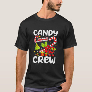 Candy Cane Crew Funny Christmas Snoep Lover Kinder T-shirt