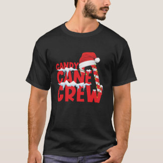 Candy Cane Crew Funny Christmas Snoep Lover Man Wo T-shirt