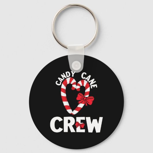 Candy Cane Crew Funny Christmas Sweet Candy Merry Sleutelhanger (Voorkant)