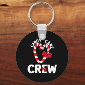 Candy Cane Crew Funny Christmas Sweet Candy Merry Sleutelhanger (Voorkant)