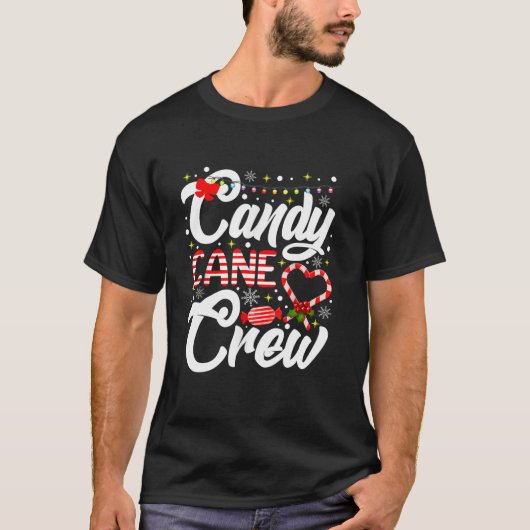 Candy Cane Crew Funny Kerstmis Snoep Lover X Mas T-shirt (Voorkant)