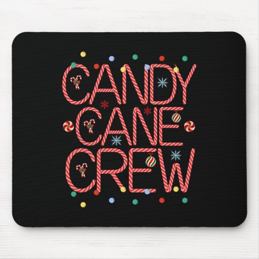 Candy Cane Crew Funny Kerstsnoe Lover X Muismat (Voorkant)
