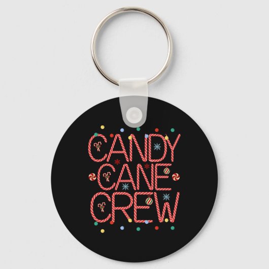 Candy Cane Crew Funny Kerstsnoe Lover X Sleutelhanger (Voorkant)