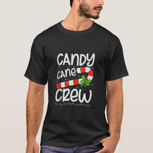 Candy Cane Crew Funny Kerstsnoe Lover X T-shirt (Voorkant)