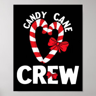 Candy Cane Crew Funny kerstsweet Snoep Merry Poster