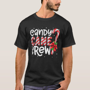 Candy Cane Crew Funny Matching Christmas Snoep T-shirt
